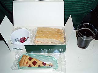 アリタリア航空の軽機内食