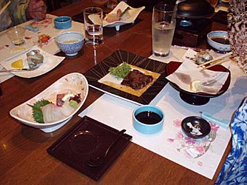 小学生用食事、刺身、ステーキ