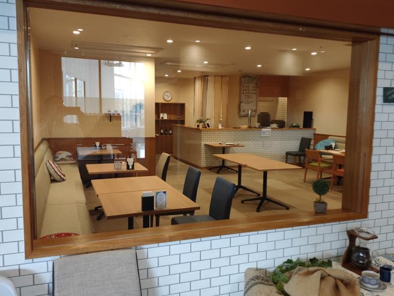 天山多久温泉 TAQUA カフェ店内